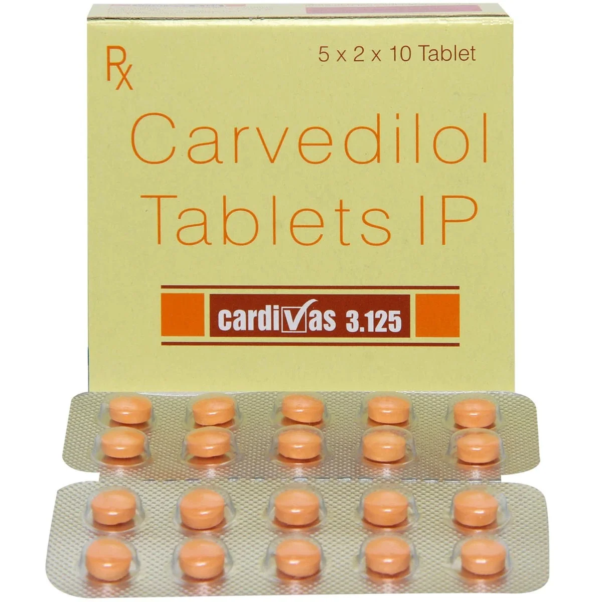 CARDIVAS 3.125MG TAB
